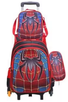 Zaino Trolley Capitan America e Spiderman 3 Pezzi