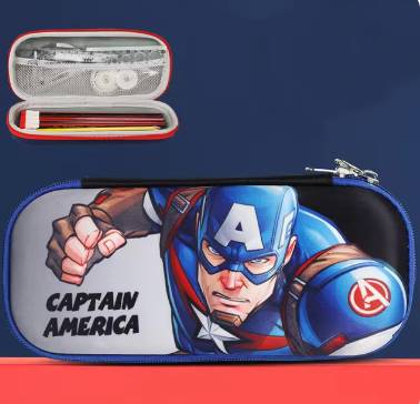 Astuccio scuola Capitan America - Spiderman - Airon Man