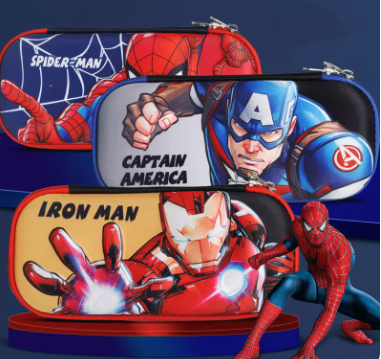 Astuccio scuola Capitan America - Spiderman - Airon Man